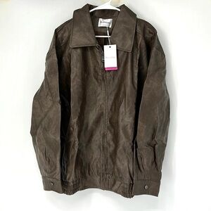 Beginning boutique NWT Abbi PU bomber jacket 12